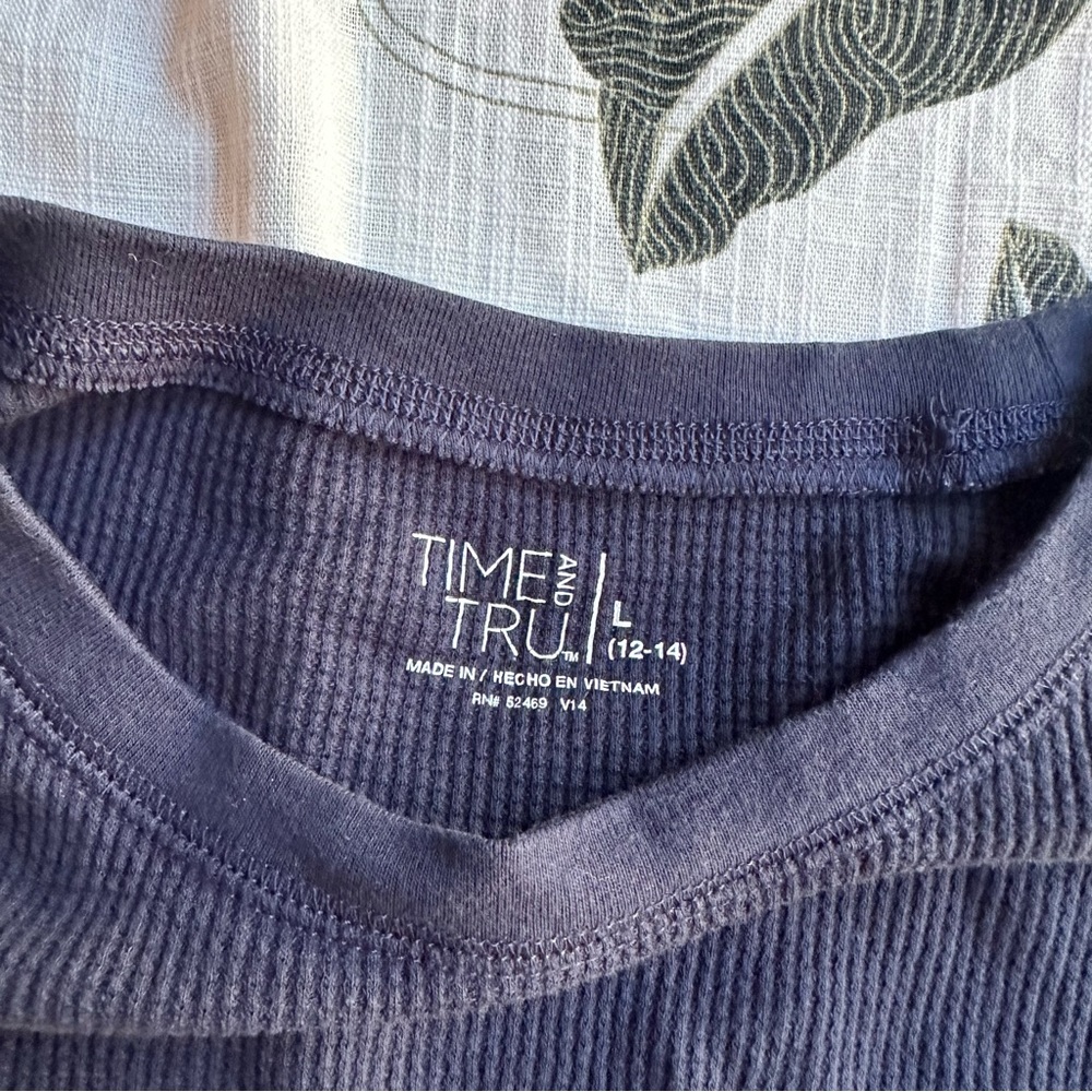 Navy Blue Long Sleeve Thermal | Size L